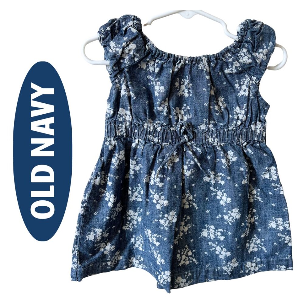 Old Navy Chambray Floral Dress, 18-24M
